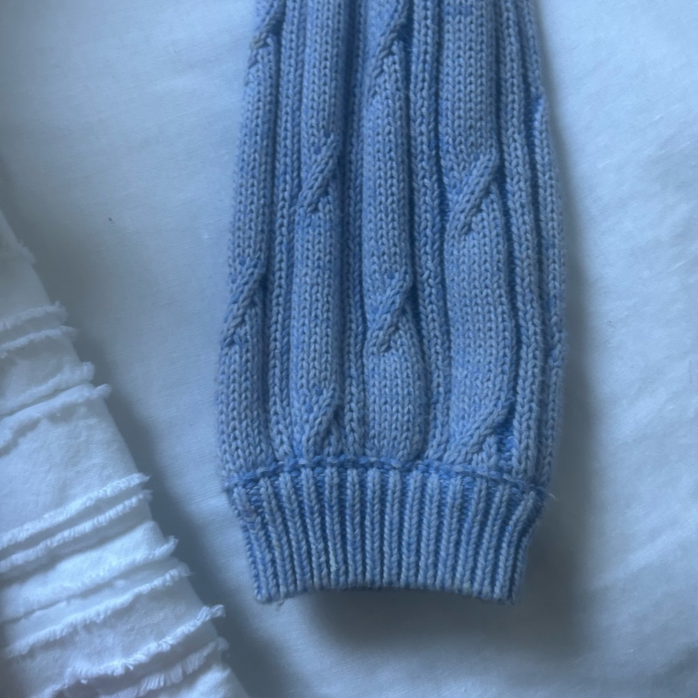 Free People When It Rains Small V neck Sweater Cornflower Blue - Picture 6 of 8